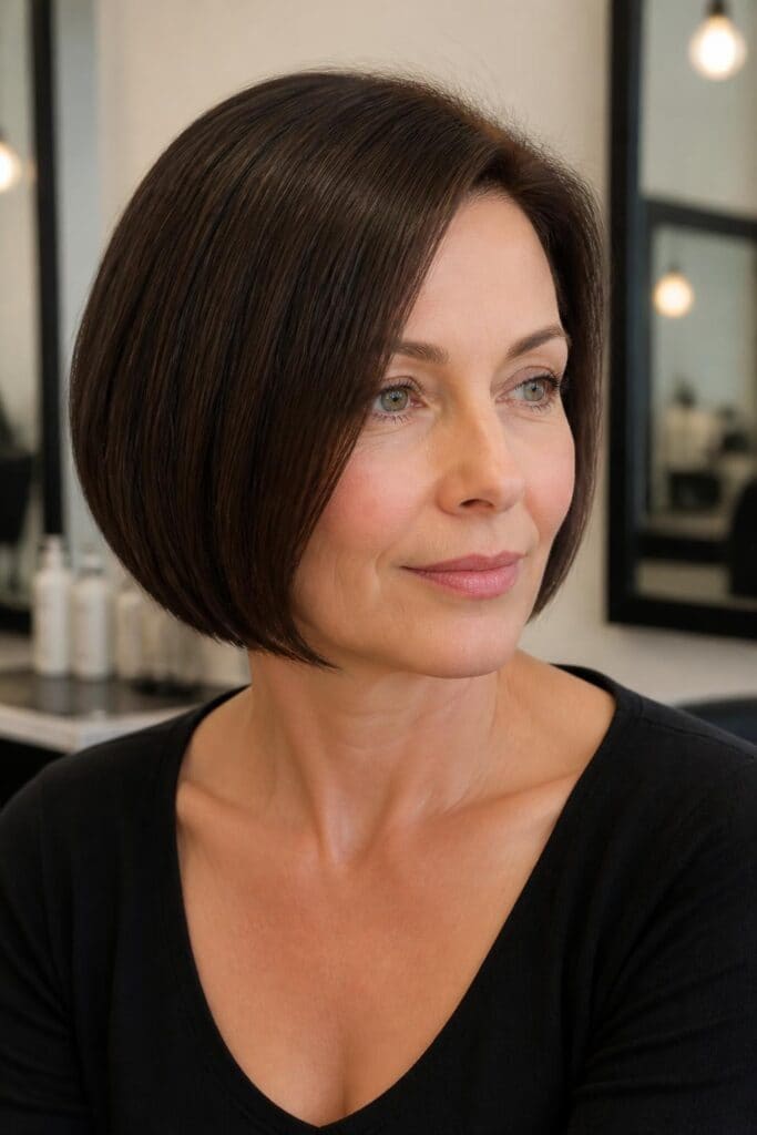 Sleek Chin-Length Bob hairstyle