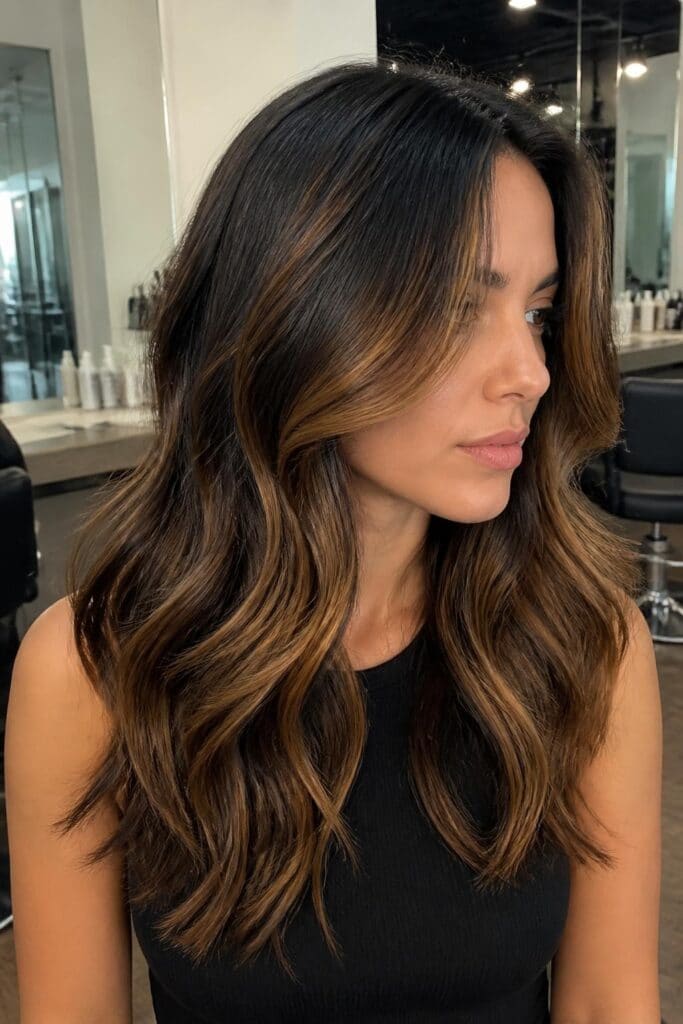 Soft Caramel Ribbons hair color