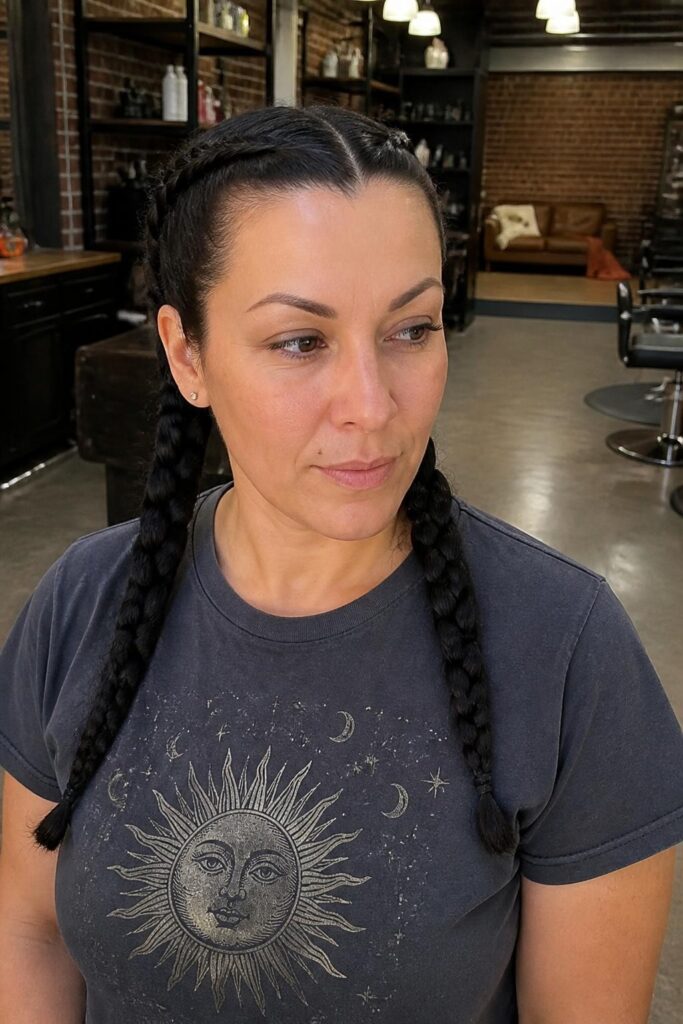 10. Braided pigtails