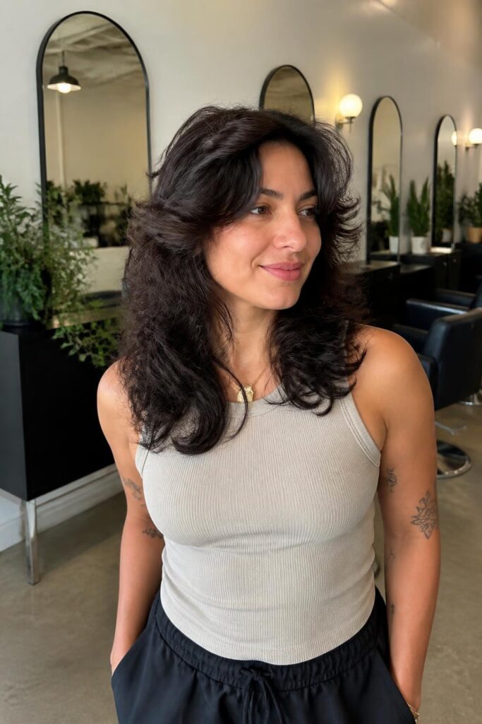 11. Butterfly cut for medium length hair