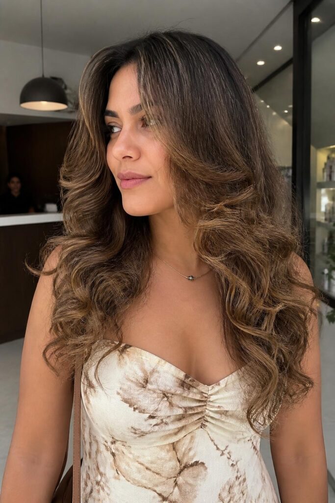 12. Butterfly cut for long curly hair