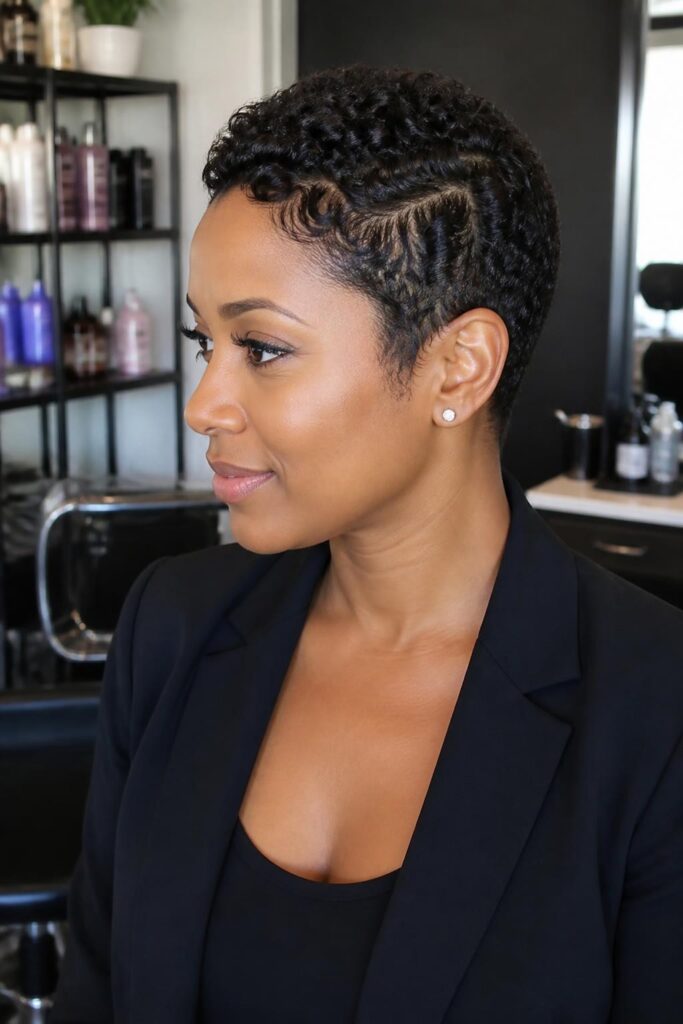 13. Finger coils on a tapered cut