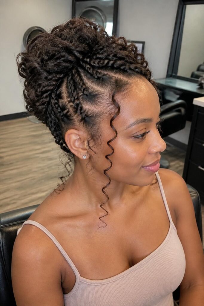 14. Braided twist updo