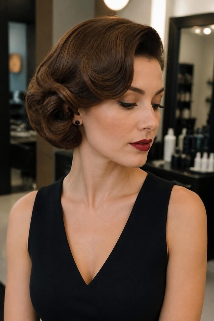 14. Retro rolled bob