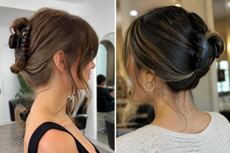15 cute claw clip hairstyles for medium hair