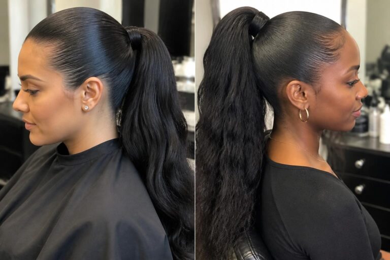 13 easy slick back ponytail hairstyles for busy women