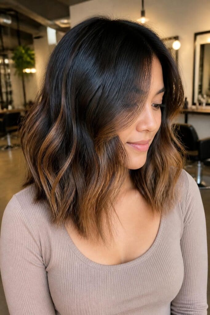 Soft Contrast Ends hair color