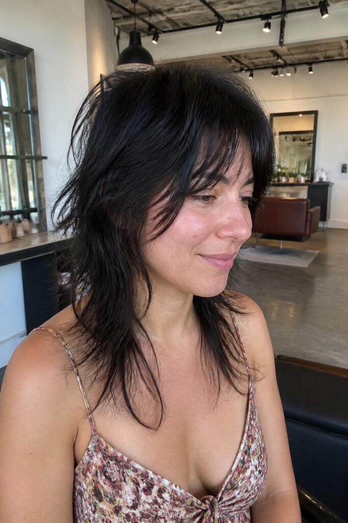 15. Wolfcut with wispy ends