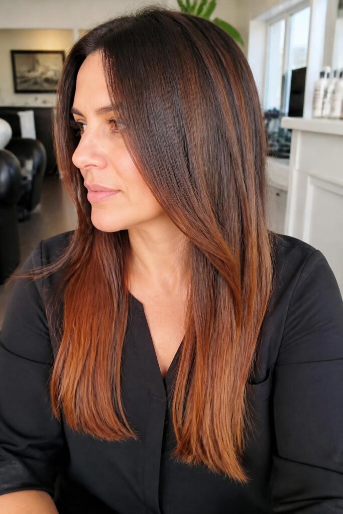 2. Copper brown ombré