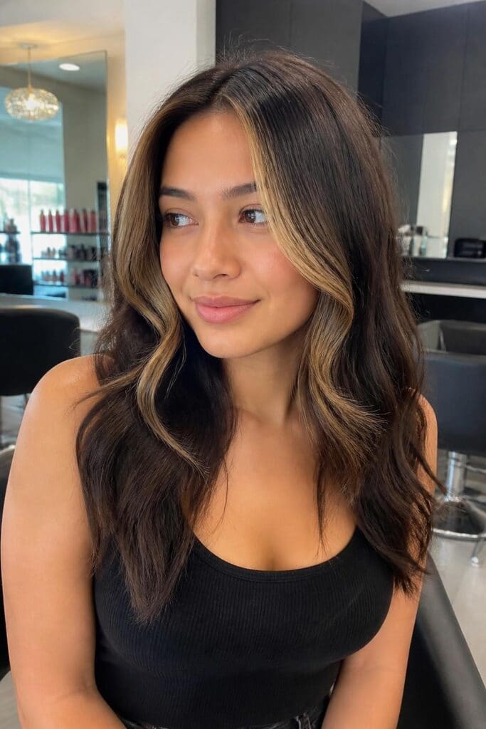 Honeyed Face Frame hair color