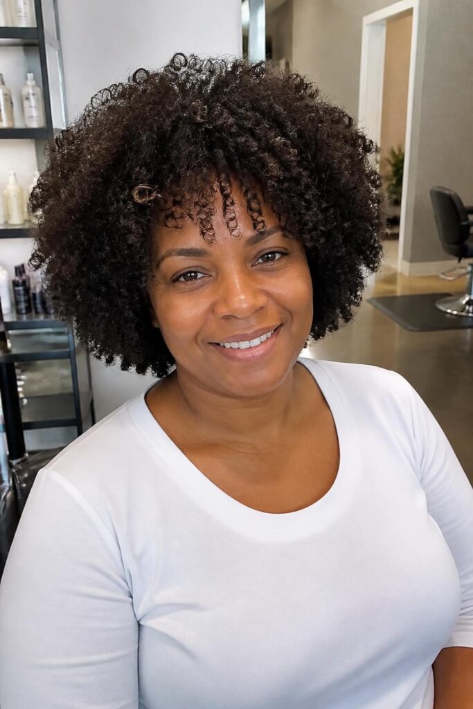 3. Curly fro with defined curls