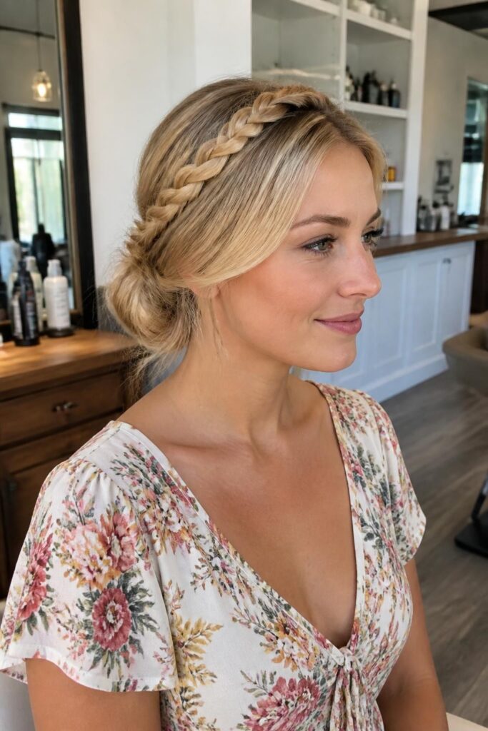 4. Braided halo headband