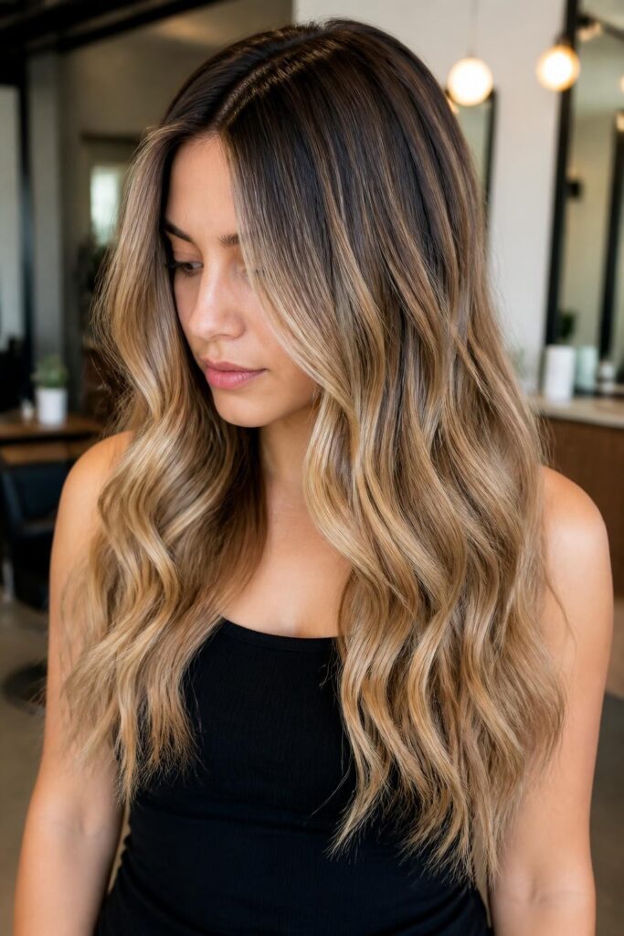 5. Bronde with dark roots