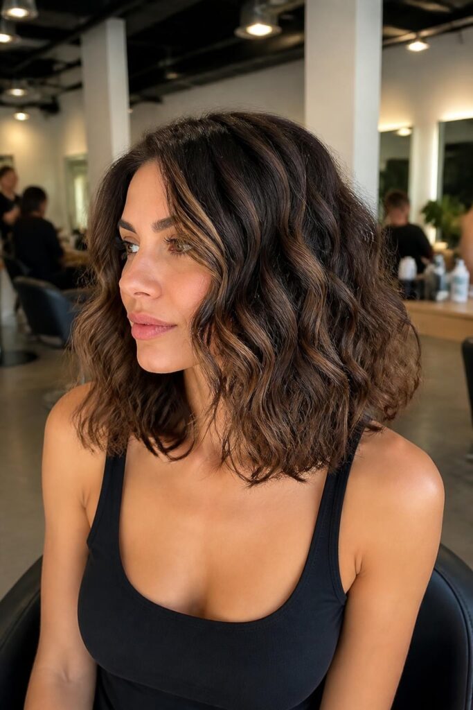 5. Curly lob for defined waves