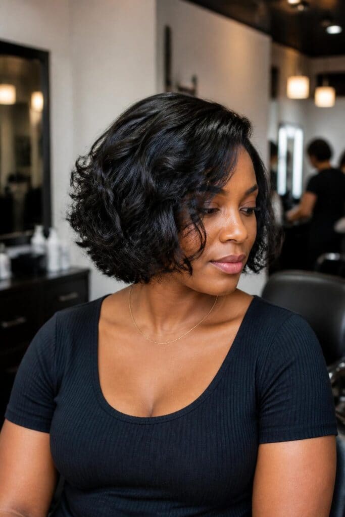 Curly Relaxed Bob hairstyle