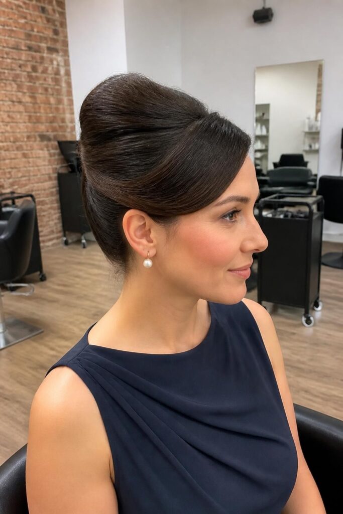 5. French twist with volume