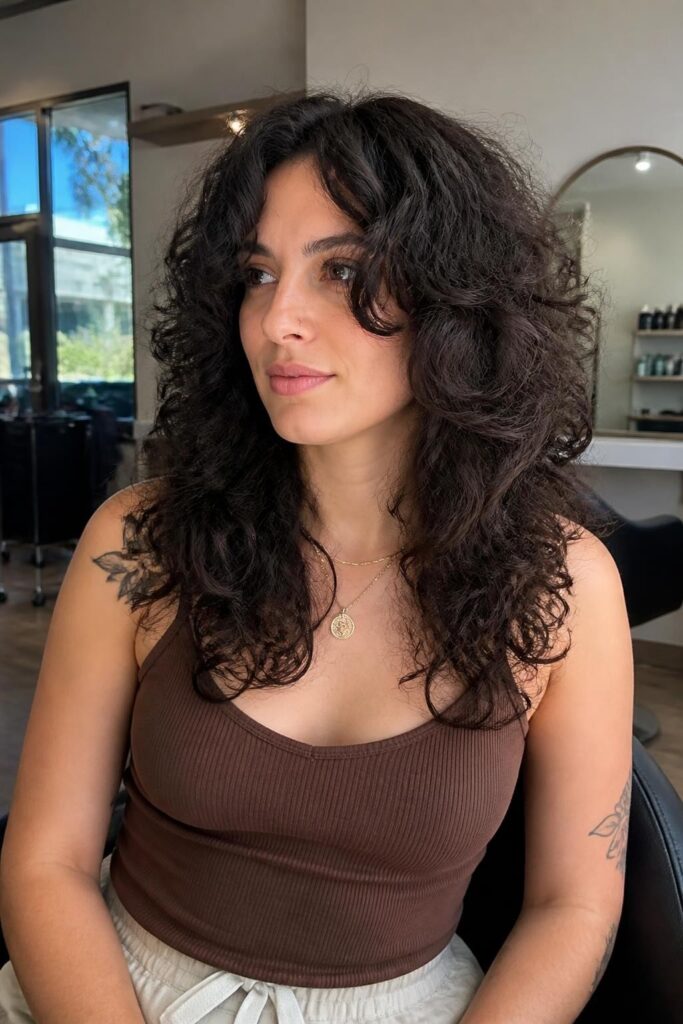 5. Layered butterfly cut for thick hair