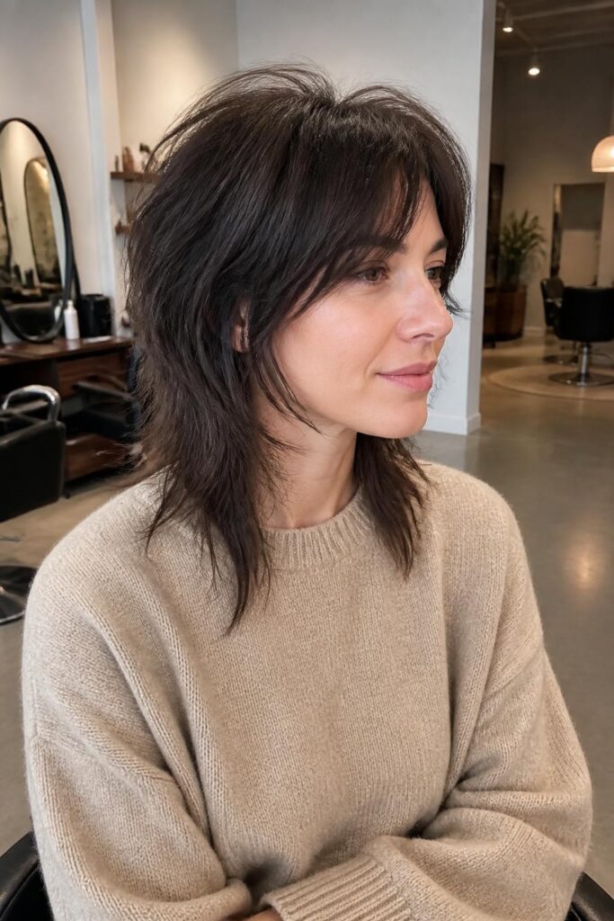 5. Layered wolfcut for volume