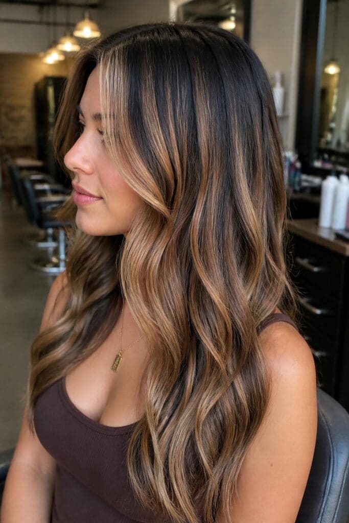 Toasted Almond Streaks hair color