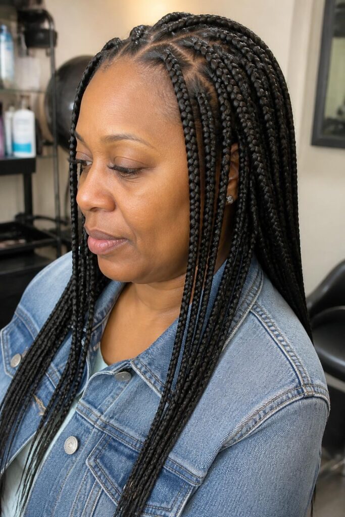 6. Long box braids