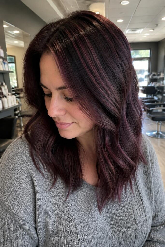6. Plum and blonde babylights