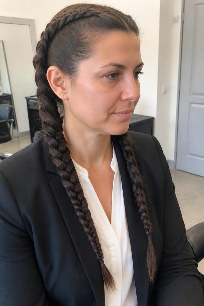 6. Rope braid pigtails
