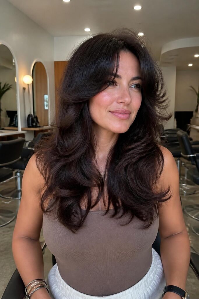 7. Butterfly cut for loose waves