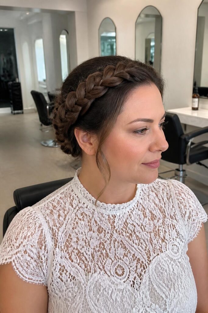 7. Milkmaid pigtail braids