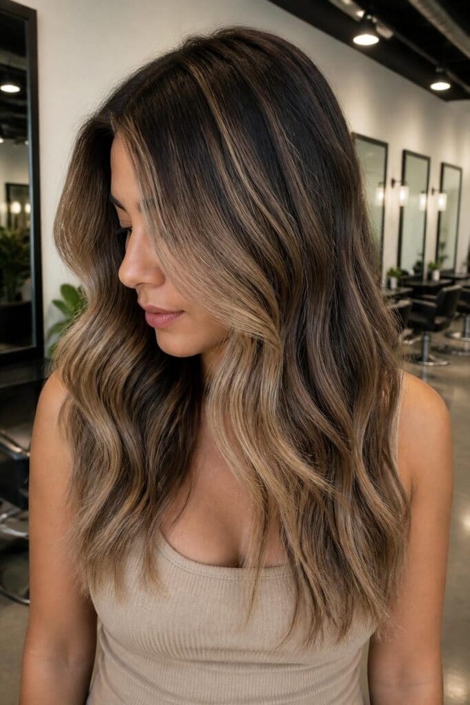 Sandy Beige Ribbons hair color