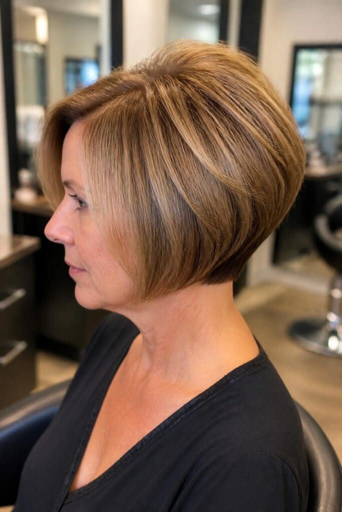 Stacked Bob with Crown Lift hairstyle