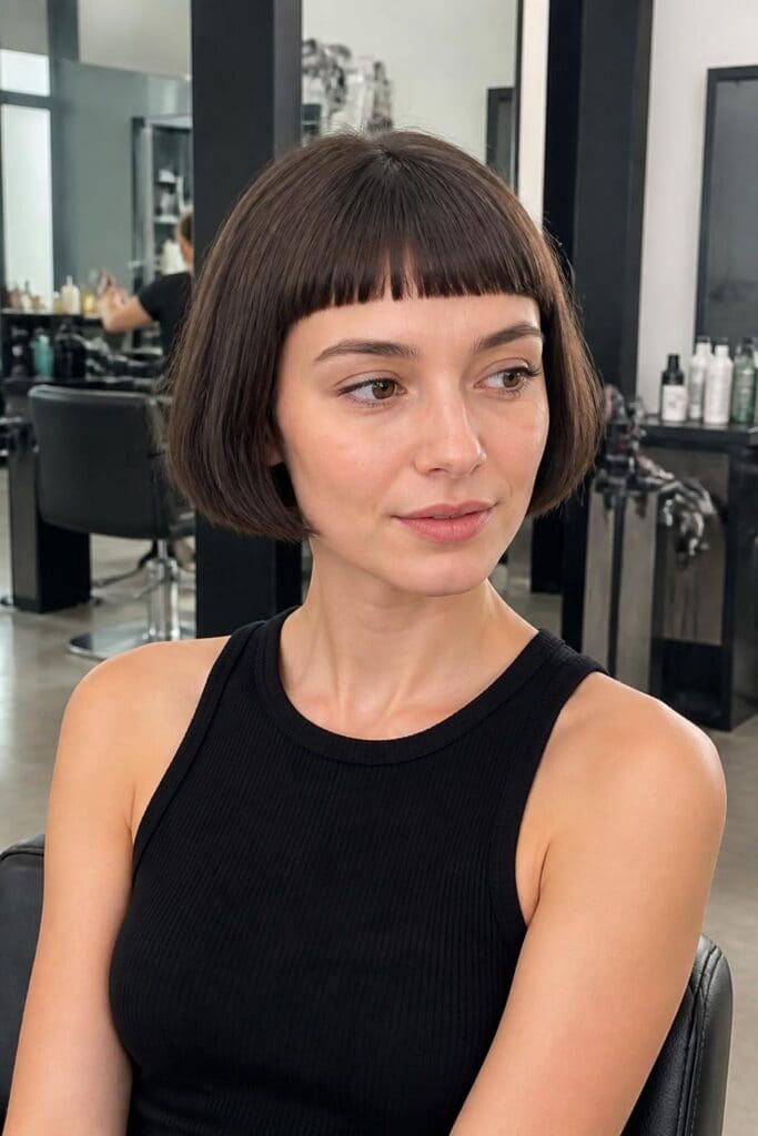 Blunt Cut with Micro Bangs hairstyle