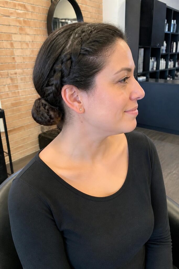 9. Braided pigtail buns