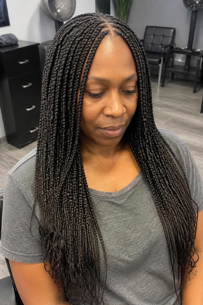 9. Knotless braids