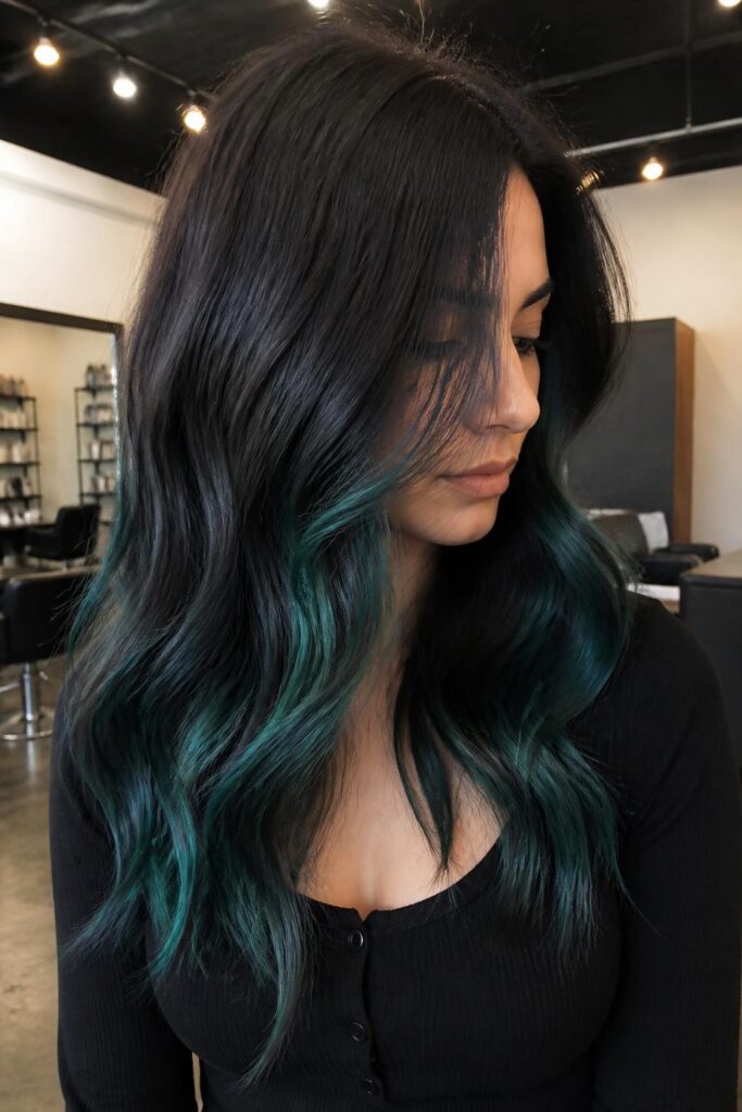 9. Teal peekaboo