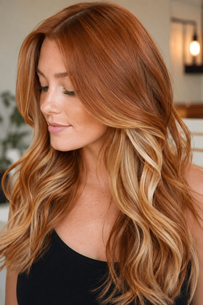Blonde peekaboo highlights