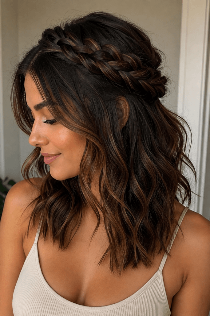 Braided crown with waves