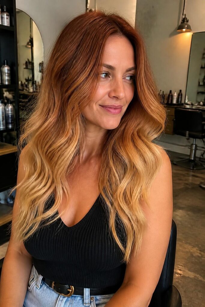Blonde ombre on ginger