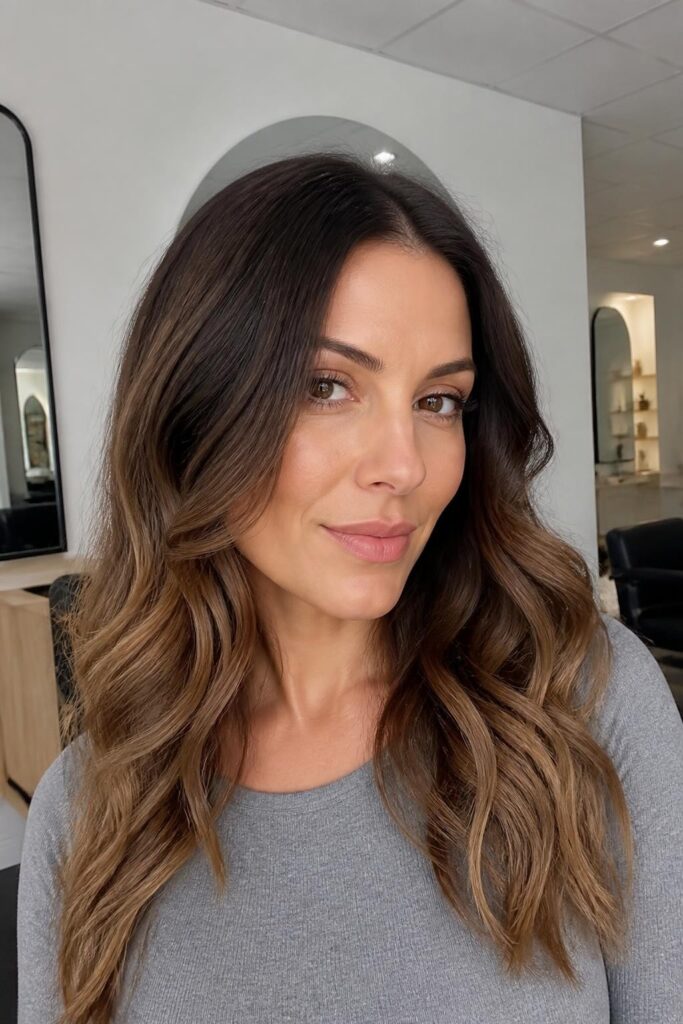 Chestnut to light brown ombre