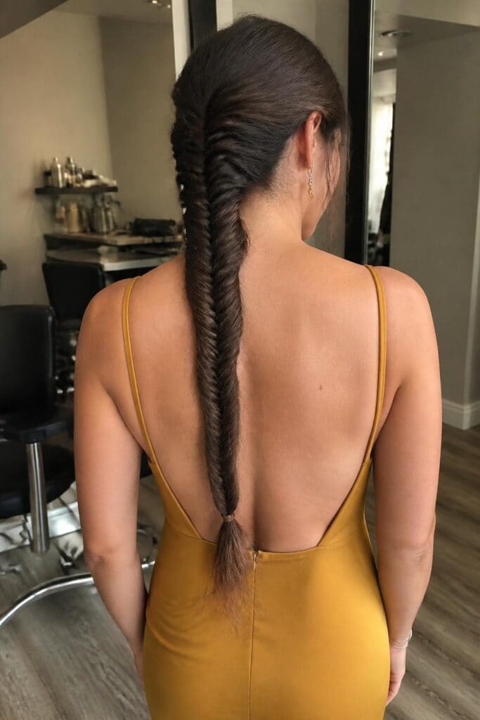 Fishtail Braid Down the Back hairstyle