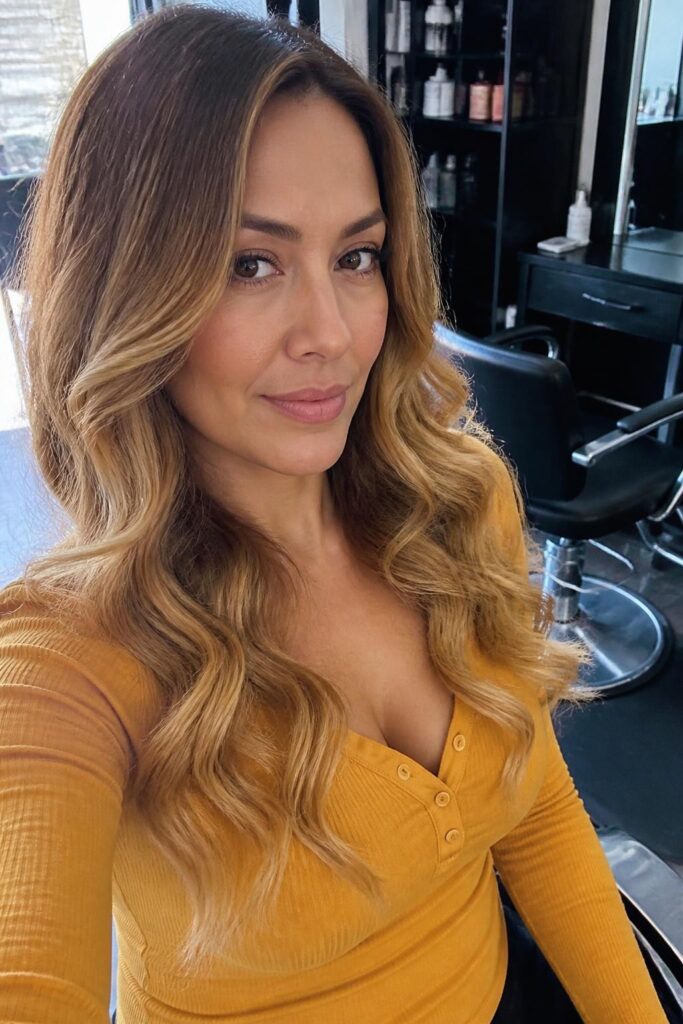 Golden brown ombre