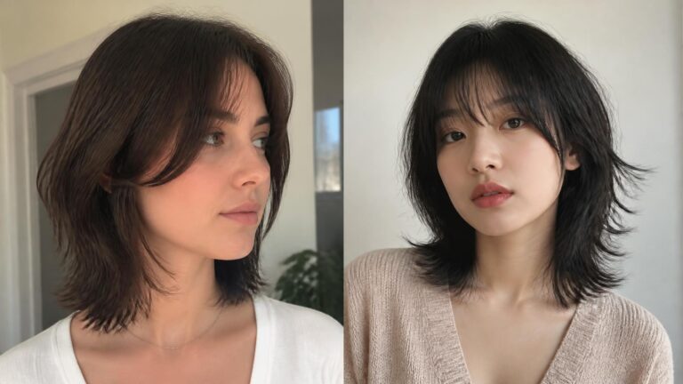 Two women with hush cuts for medium hair