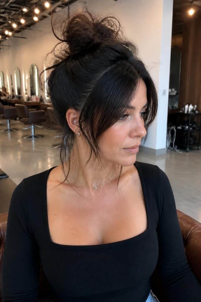 Long pixie with messy top knot 683x1024 1