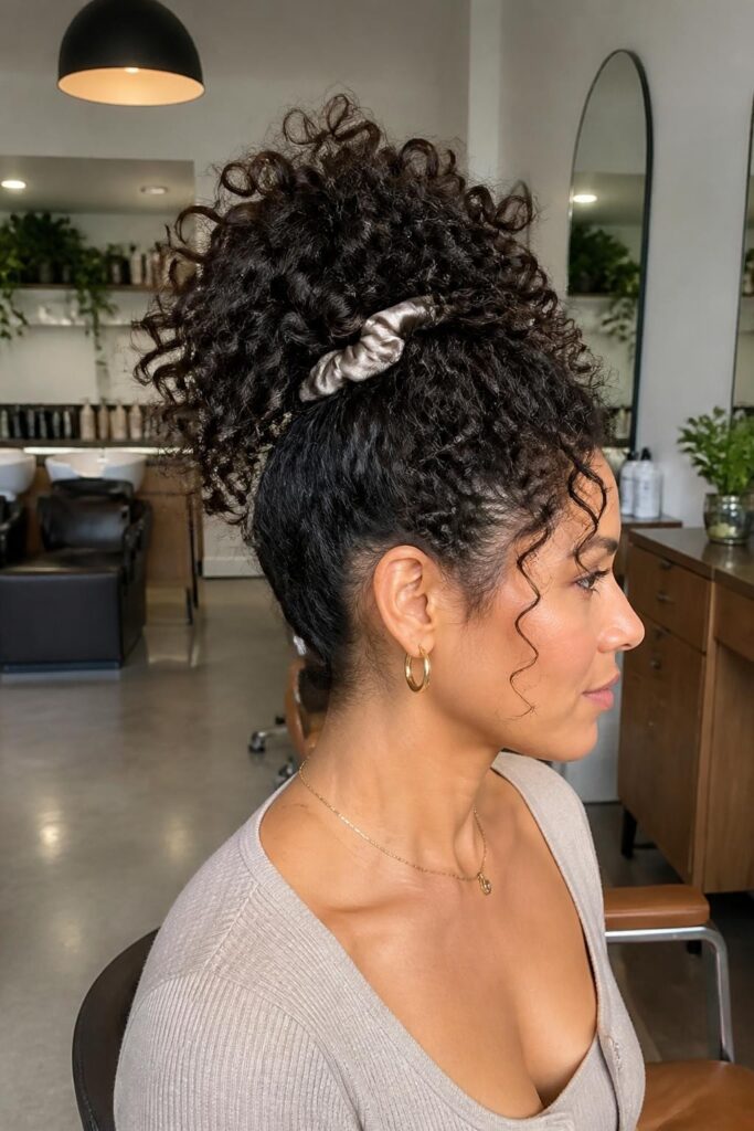 Pineapple updo for sleep and style