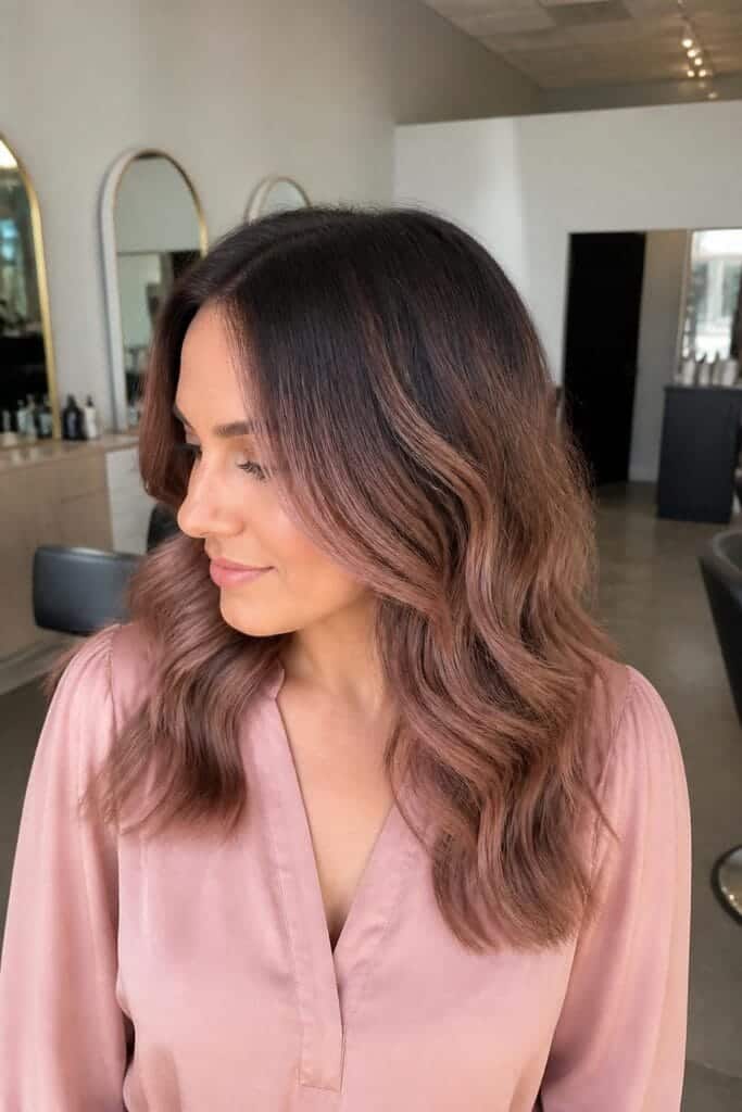 Rose gold brunette balayage 683x1024 1