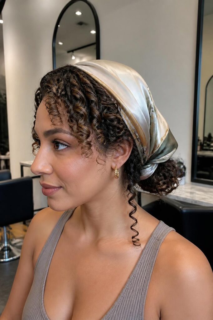 Scarf wrap for frizz control