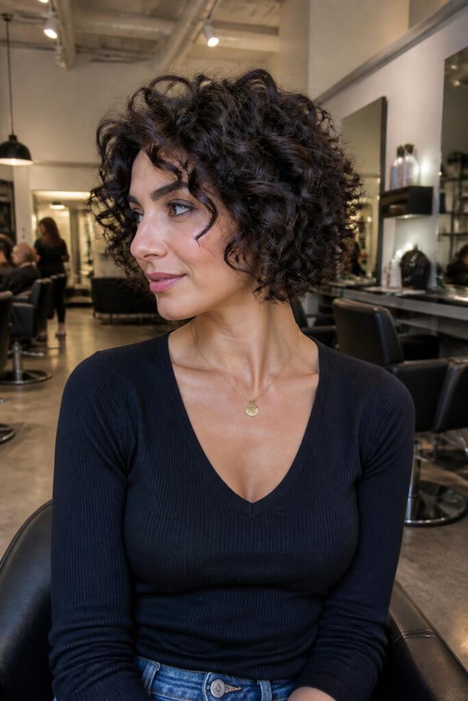 Short curly layers