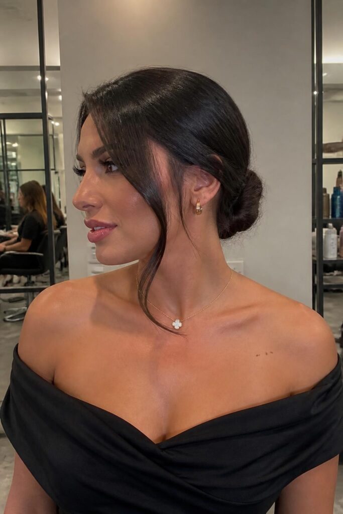 Sleek low bun