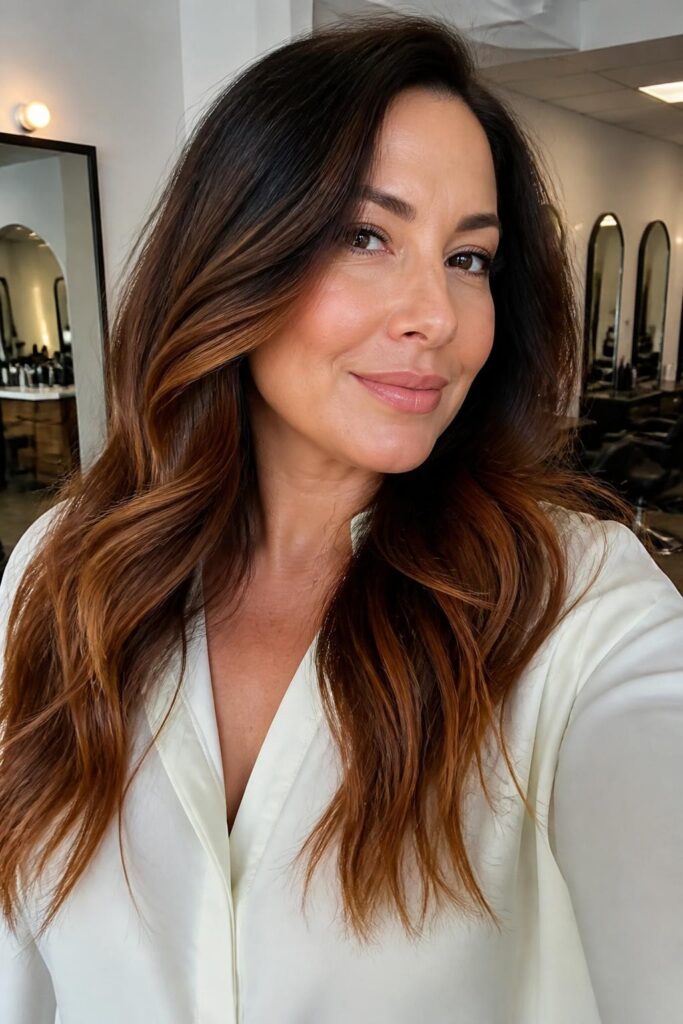 Soft copper ombre