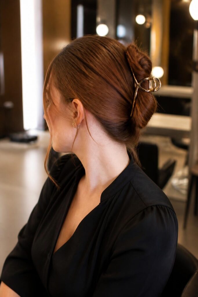 The low ponytail with a twist