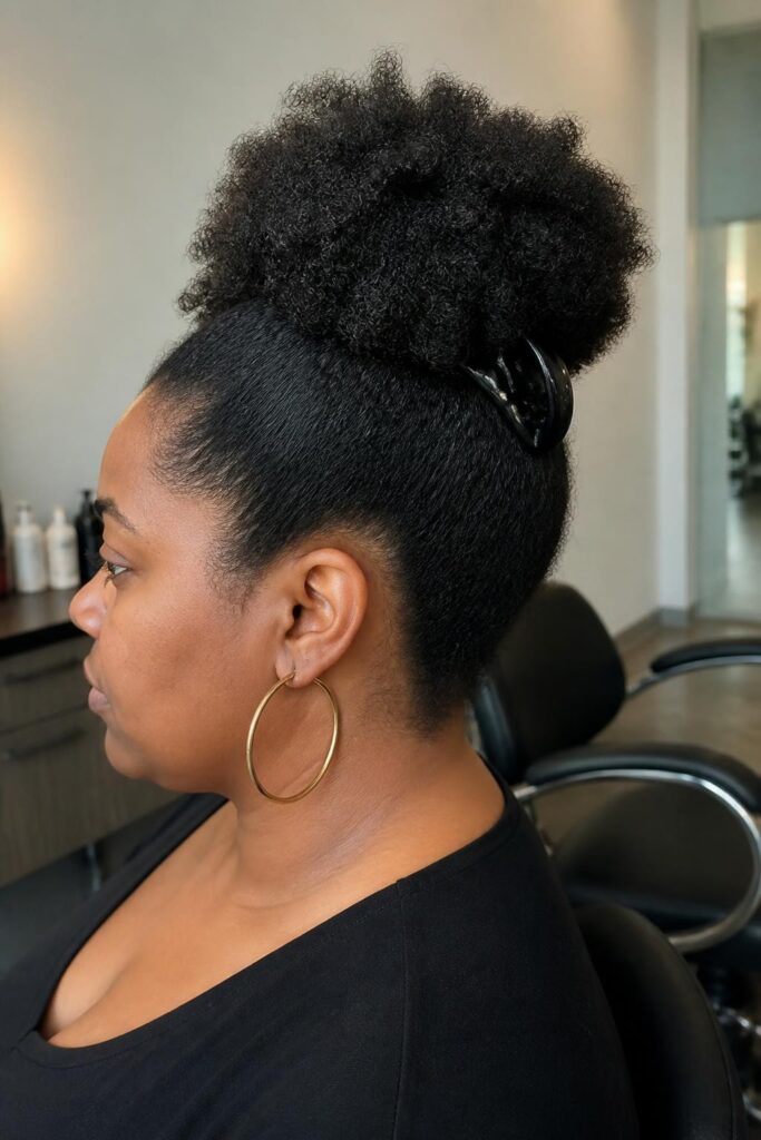 The sleek high puff